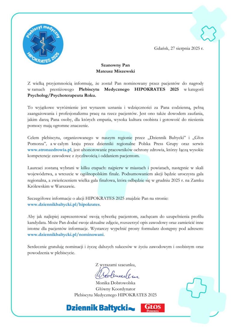 Nominacja w plebiscycie Gazety Wyborczej